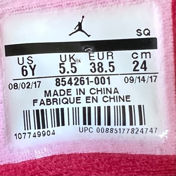 Nike Air Jordan 3 Retro OG BG Black Cement Sneaker Size 6Y or Women's 8 #B1232A - Picture 10 of 11